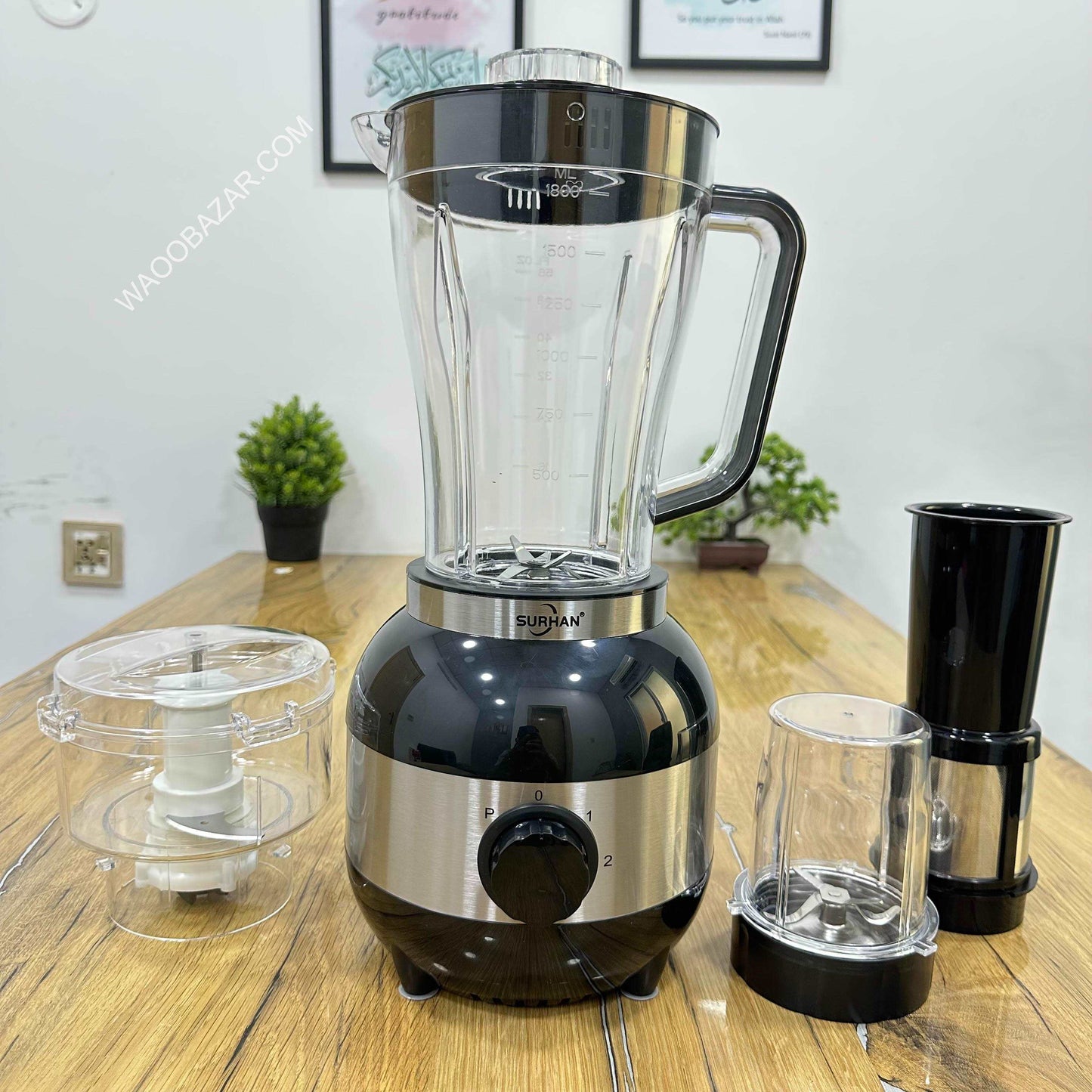 Surhan 4 in 1 Food Processor | Blender,Chopper,Grinder and citrus| 6 Stereo Blades | 2800W