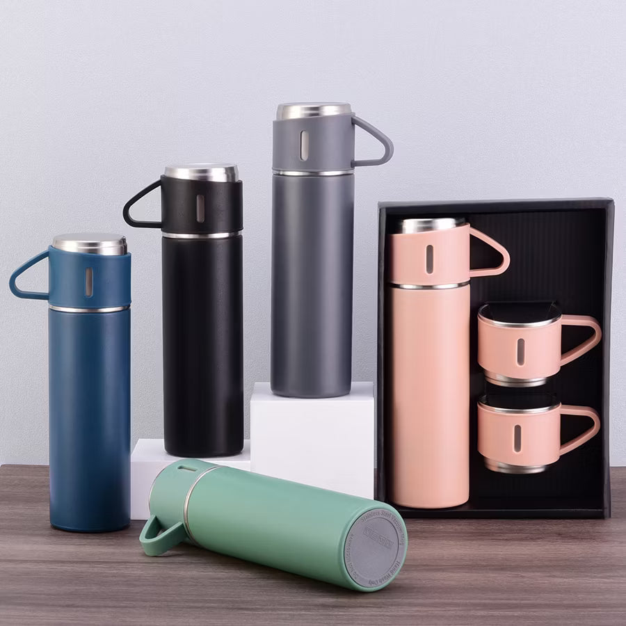Premium 500ML Vacuum Insulated Bottle & Travel Mug | Hot & Cold Thermal Flask