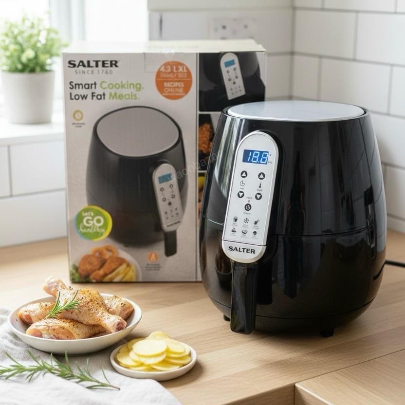 SALTER XL Digital Hot Air Fryer 1500W | Healthy Oil-Free Cooking