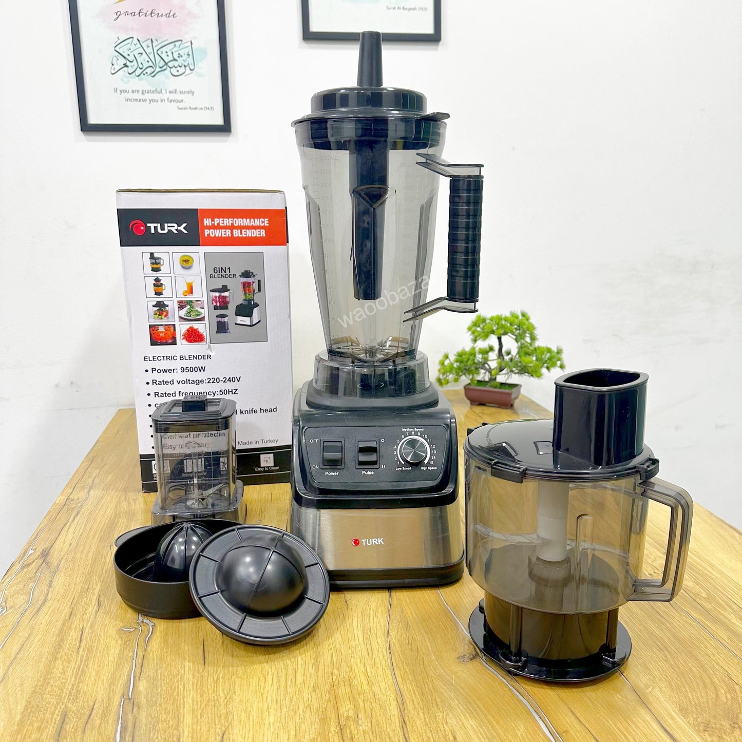 TURK Electric Blender | 6-in-1 | Blender, Juicer, Grinder, Chopper, Slicer & Mixer