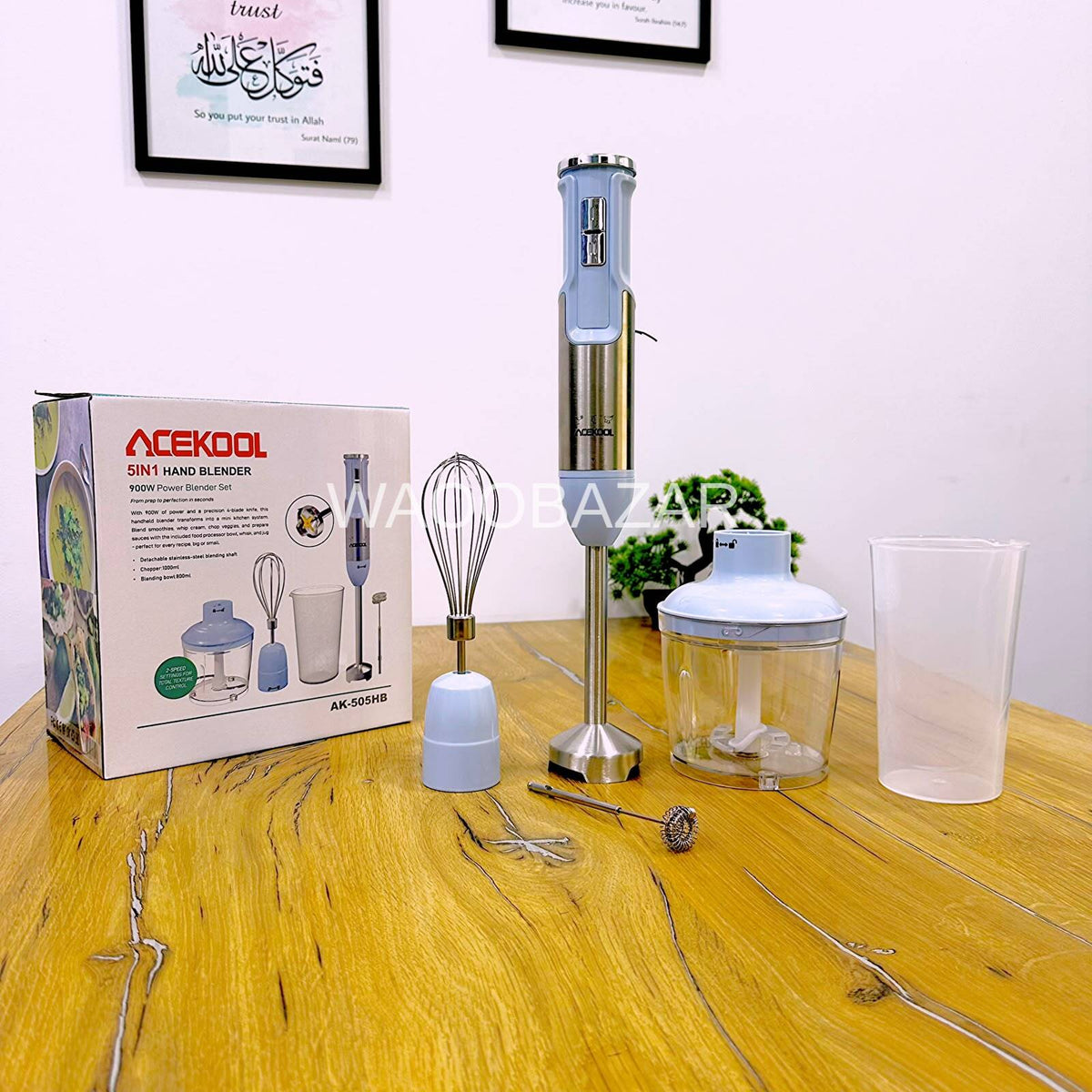 Hand Blender Set | 5-in-1 | Chopper, Blender, Whisker, Coffee & Egg Beater