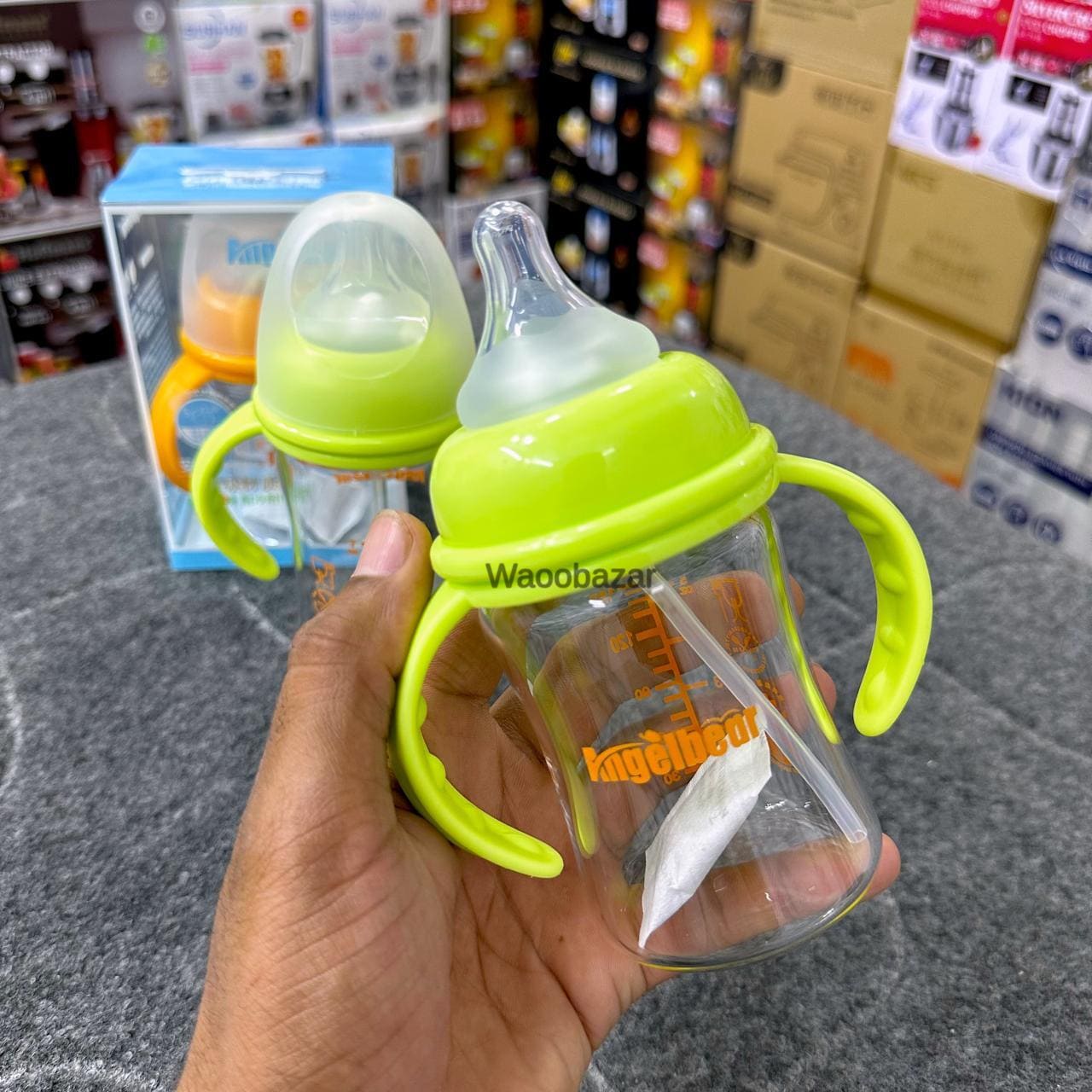 Angel Bear Baby Feeder | Glass Feeder