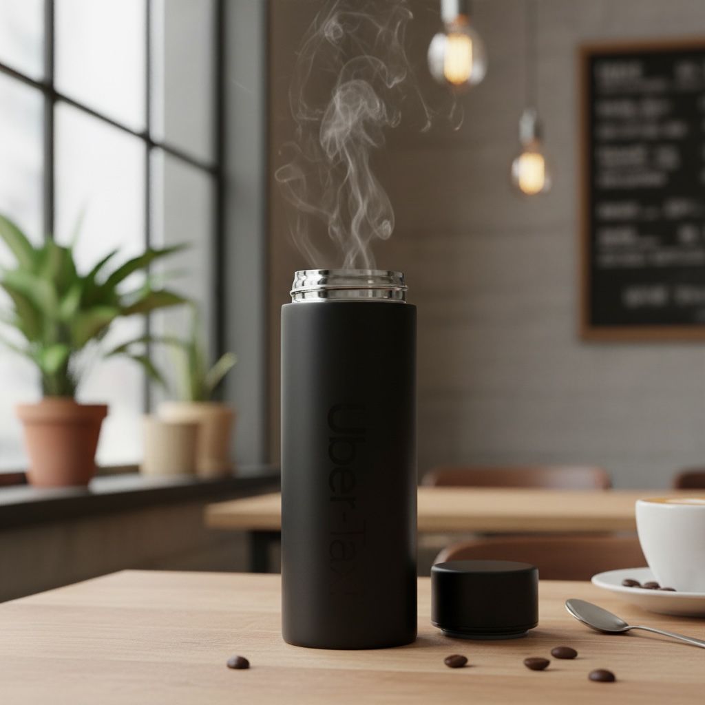 Portable Water Bottle | Vacuum Thermos Bottle | UberTaxi Branding