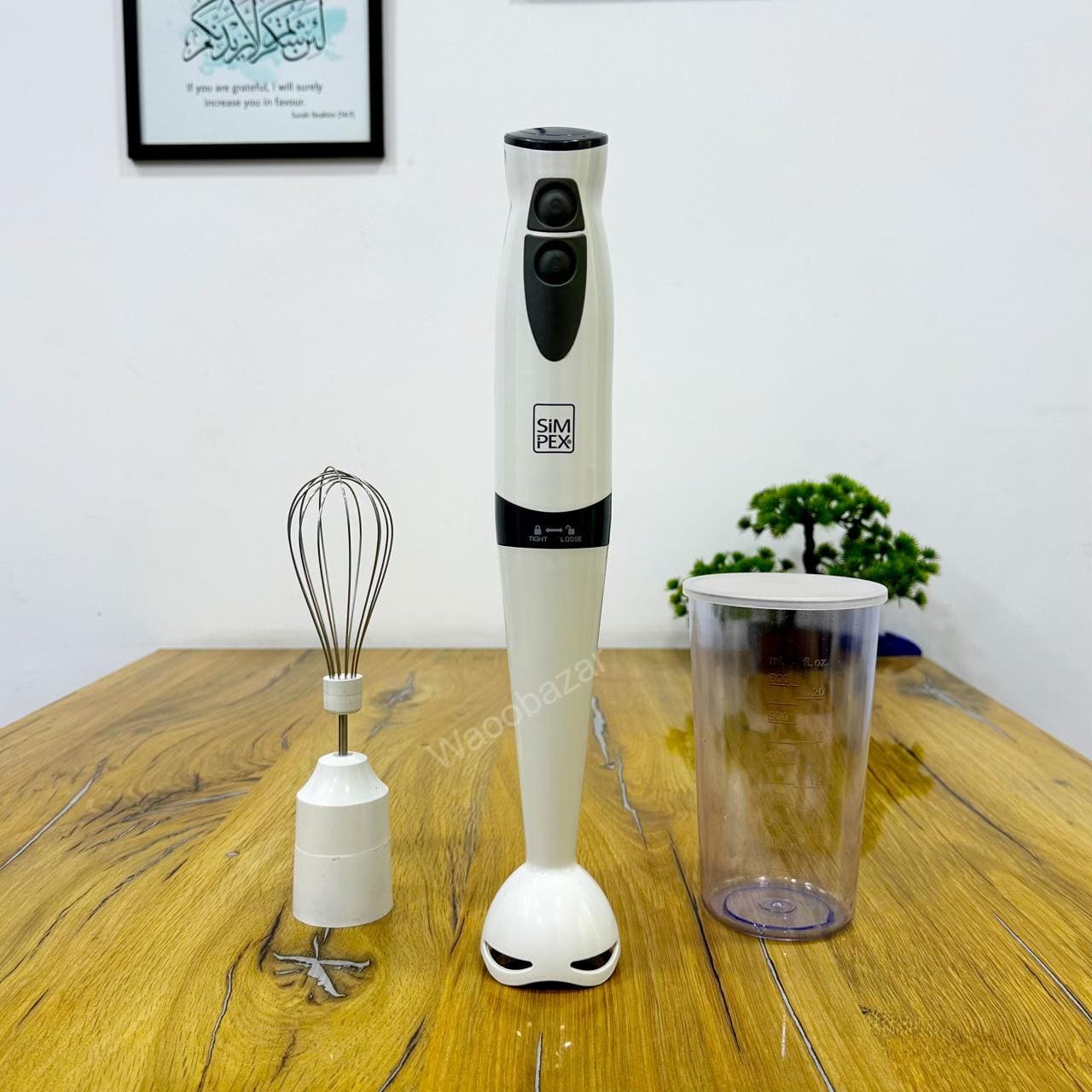 SiMPEX 3-in-1 Hand Blender | Hand Blender, Whisker & Jar