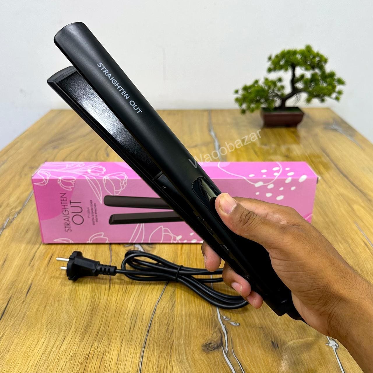 STRAIGHTEN OUT Digital Flat Iron | Hair Straightener & Curler