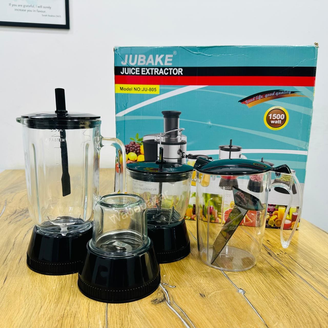JUBAKE 4-in-1 Food Factory | Juicer, Blender, Grinder & chopper | 1500W