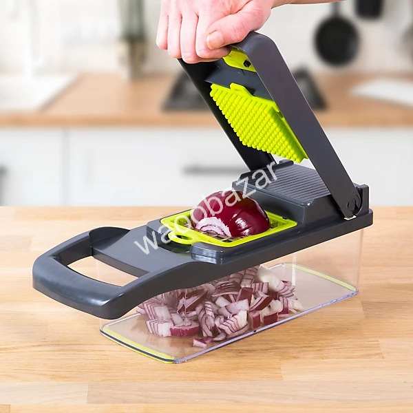 16-Piece Vegetable Slicer & Dicer | Kitchen Cutter with Sharp Blades