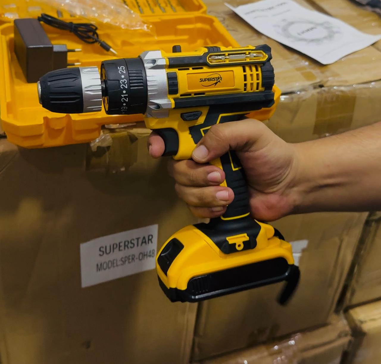 Rechargeable Drill with 25+ Accessories | Cordless & Fully Loaded Kit