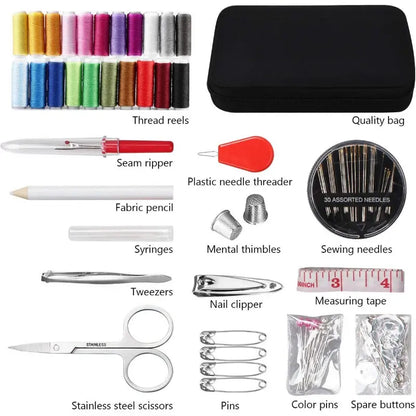 All-in-One Sewing Kit |  24-Color Threads, Needle And Thread Kit |  130 Pieces