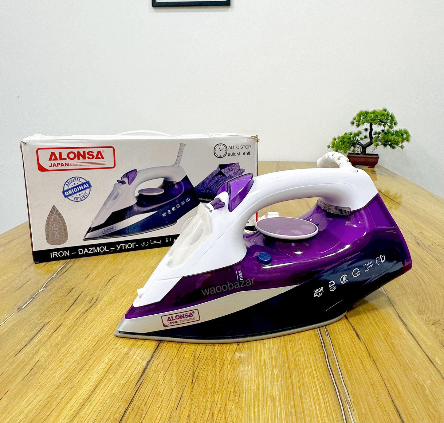 Alonsa Electric Steam Iron | Ceramic Soleplate | 2800W