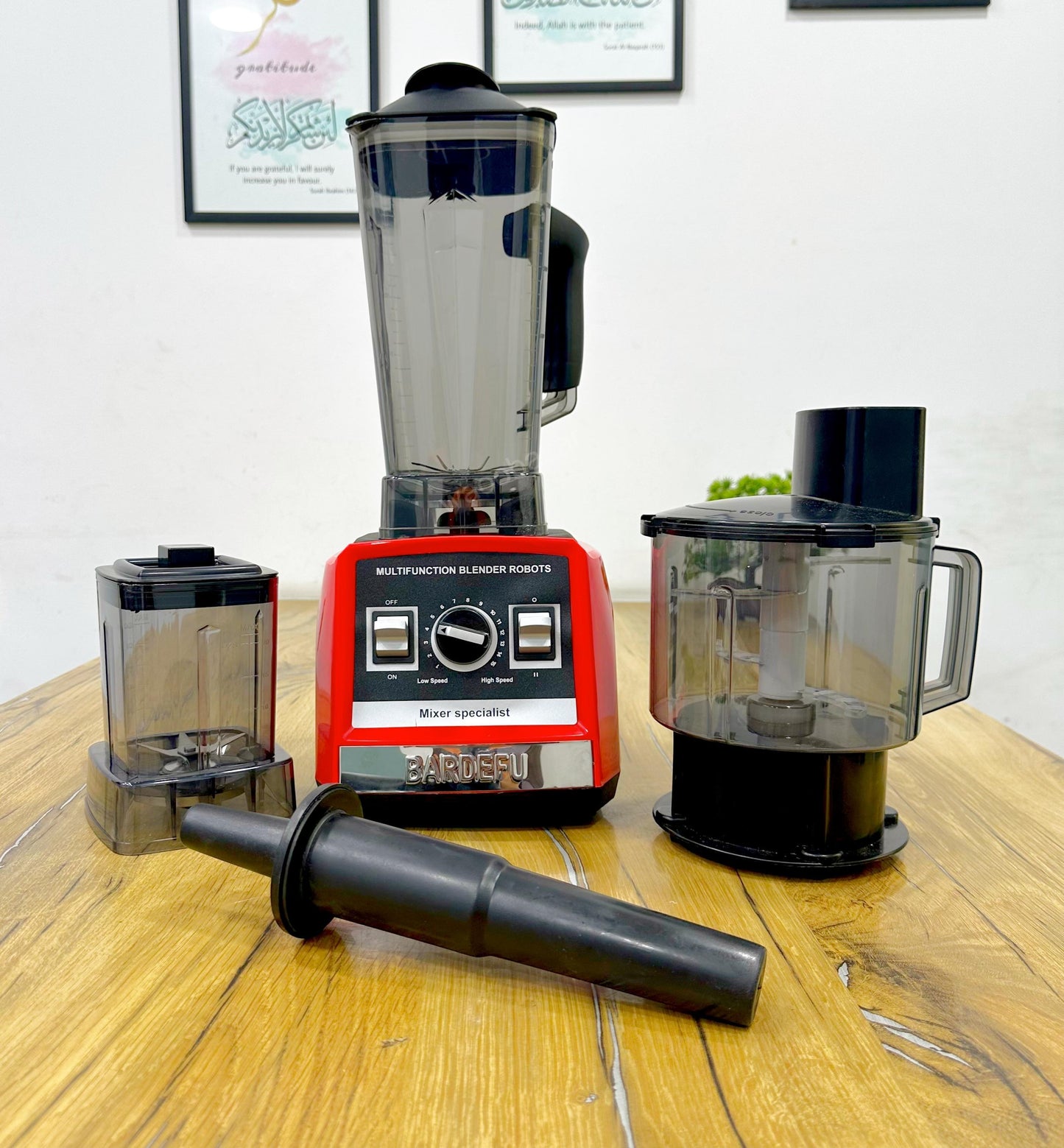 BARDEFU Electric Blender | 3-in-1 | Blender, Chopper & Grinder