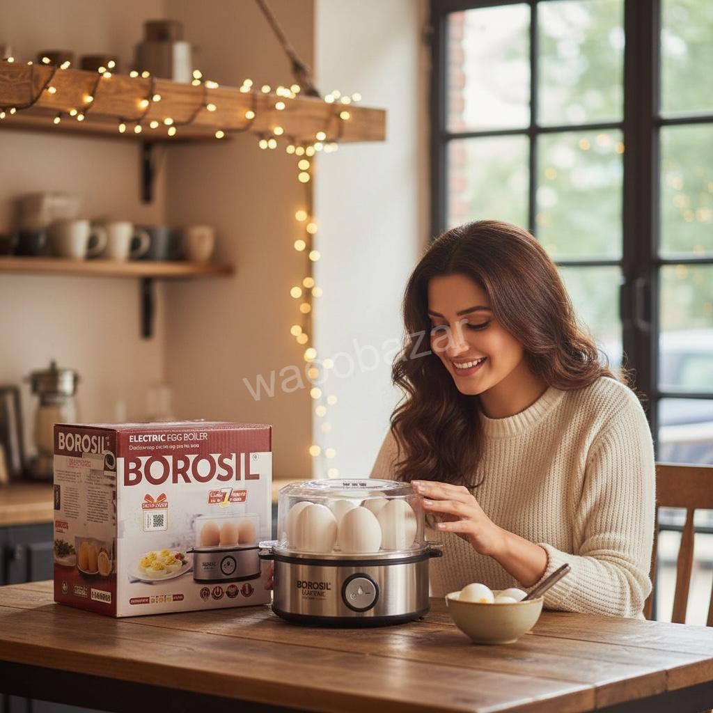 Borosil Egg Boiler | 7-Egg Capacity | Quick Steam Boiling