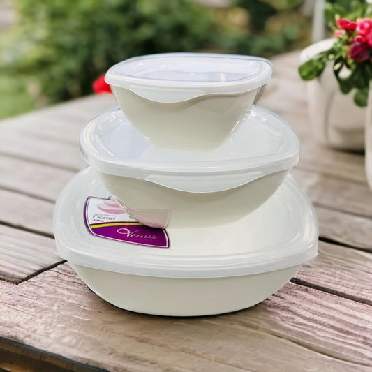 3 Sizes Bowl Set | Outdoor Picnic Solid Storage Box| Venus Brand