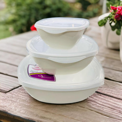 3 Sizes Bowl Set | Outdoor Picnic Solid Storage Box| Venus Brand