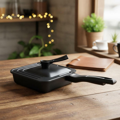 Doshisha Sutto Square Frying Pan with Lid | Non-Stick