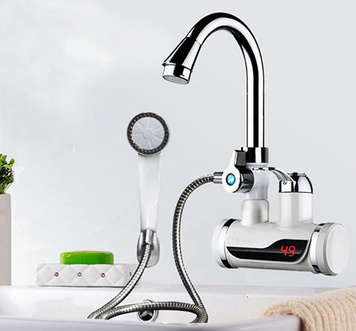 Instant Hot Water | Electric Geyser Tap & Shower | Digital Display