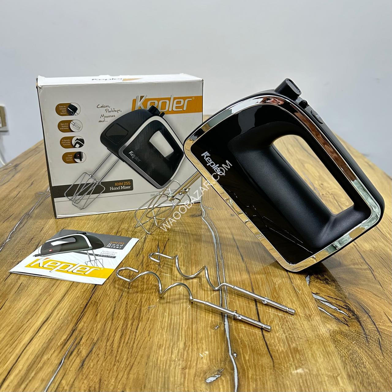 Kepler Premium Hand Mixer KHM 255 Cake Beater with 5 Speeds & Turbo