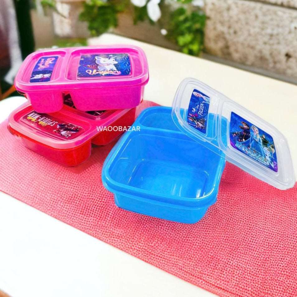 2 Pcs Kids Lunch Box | 2 Individual Compartment
