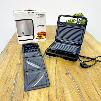MPM MOP-60M | 3 in 1 | Sandwich Grill & Waffle Maker | 800W
