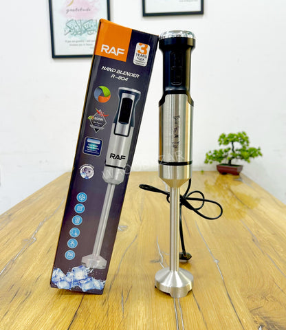 RAF Lot Hand Blender | 600 Watts | 4 Spiral Blades | Best for Smooth & Creamy Meals