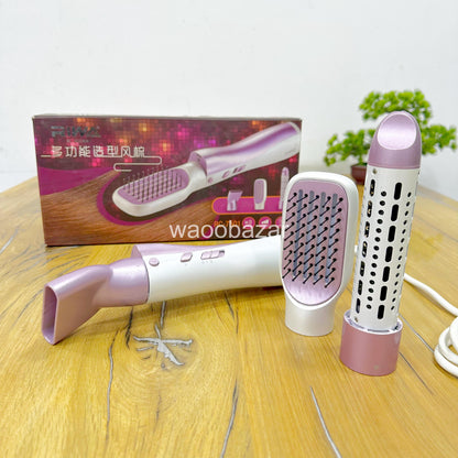 RIWA 3-in-1 Styling Comb | Hair Dryer, Curler & Straightener