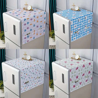 Fridge Dust Cover With Storage Pocket | Waterproof Refrigerator Cover