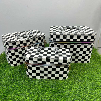 Set Of 3 Cosmetic and Jewellery Boxes with Mirrors |  Attractive Colors and Designs