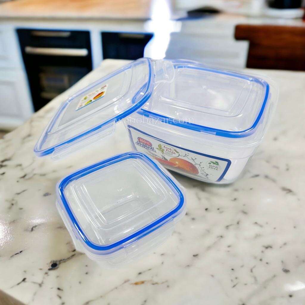 4 Pcs Bowl Set | Transparent Air Tight Boxes | Lock & Fresh