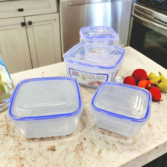 4 Pcs Bowl Set | Transparent Air Tight Boxes | Lock & Fresh