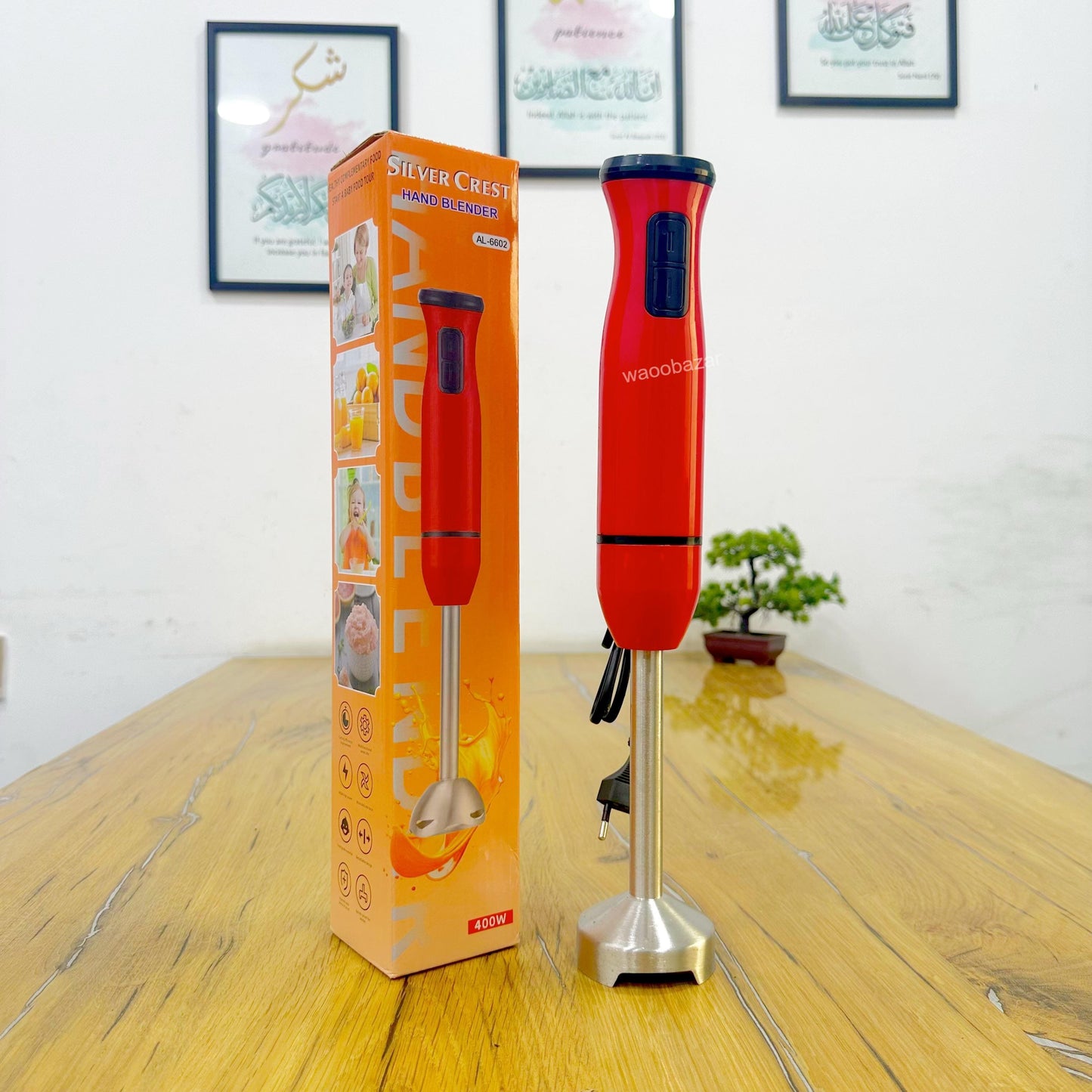Silver Crest Hand Blender | 4-Sharp Stainless Steel Blades  | 400 Watts