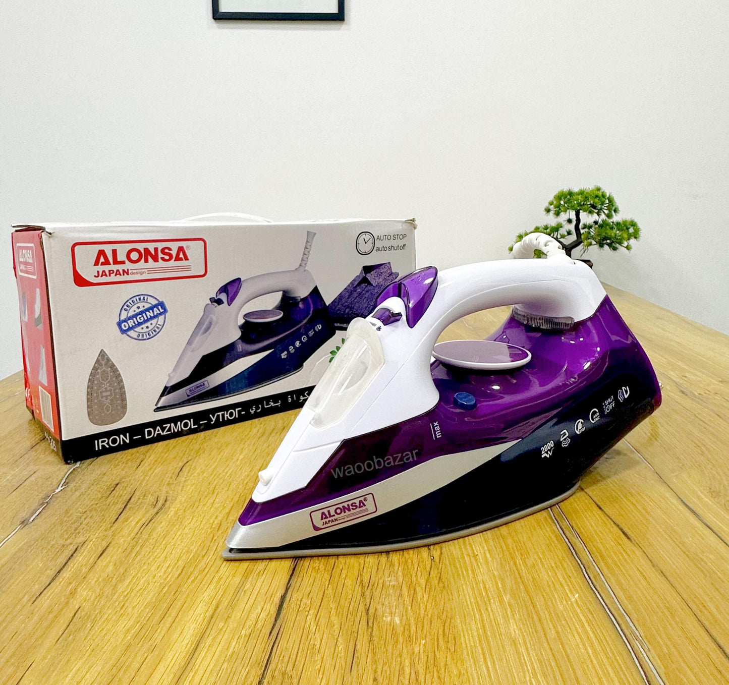 Alonsa Electric Steam Iron | Ceramic Soleplate | 2800W
