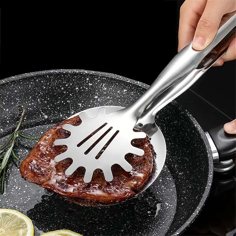 Stainless Steel Food Clip |  BBQ Food Tongs | Multi-functional Fried Fish Spatula