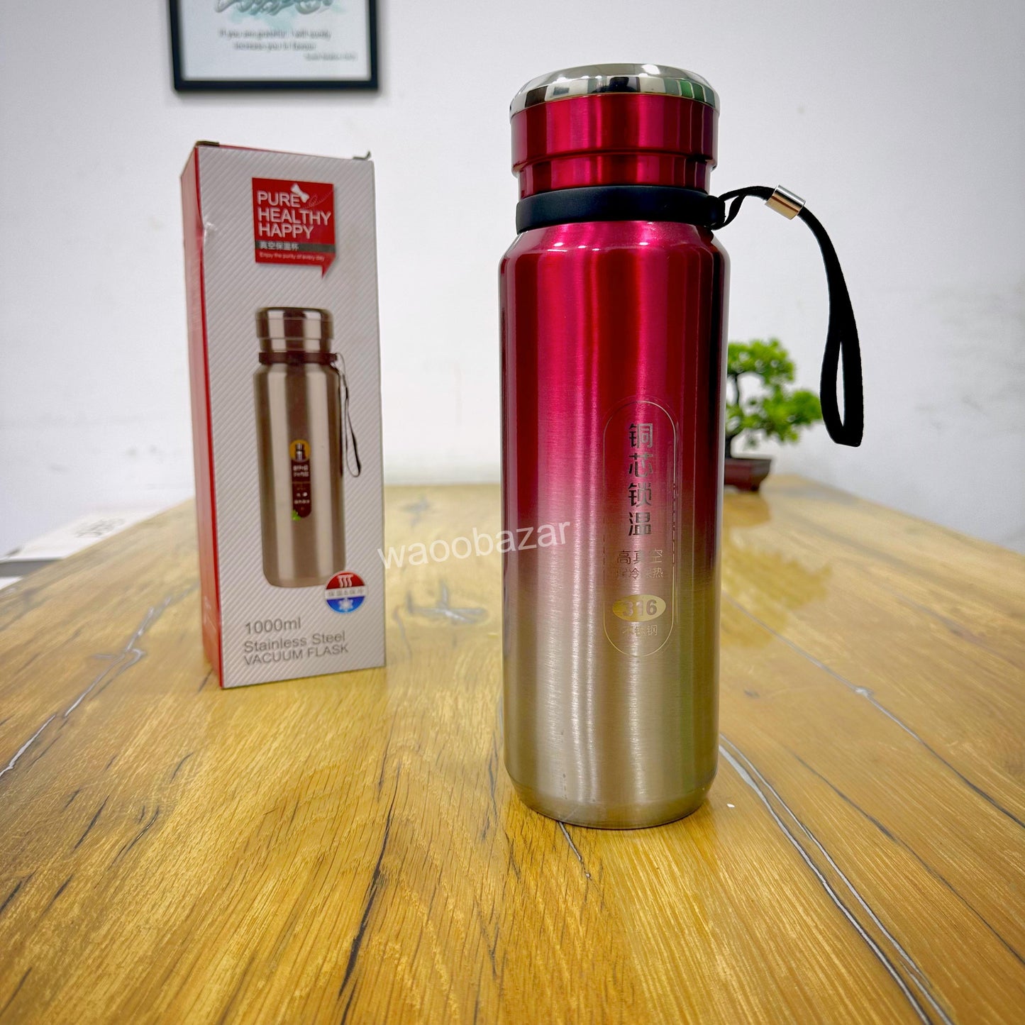 Stainless Steel Vacuum Flask | Double Wall Insulated | 1000 ML