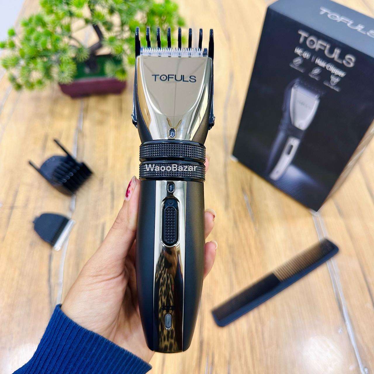 TOFULS Men’s Hair Trimmer | Rechargeable Hair Cutting Kit with Extra Blade