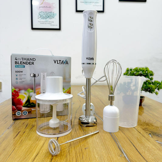 VLTAVA Hand Blender Set | 5-in-1 | Chopper, Blender, Whisker, Coffee & Egg Beater