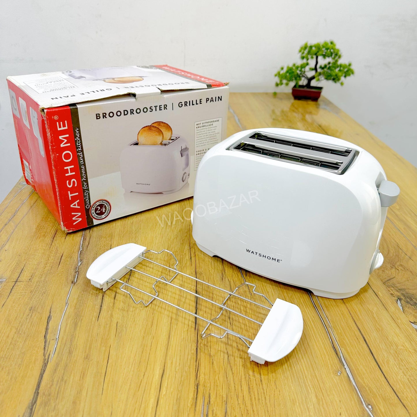 WATSHOME 2-Slice Toaster | Broodrooster & Grille-Pain