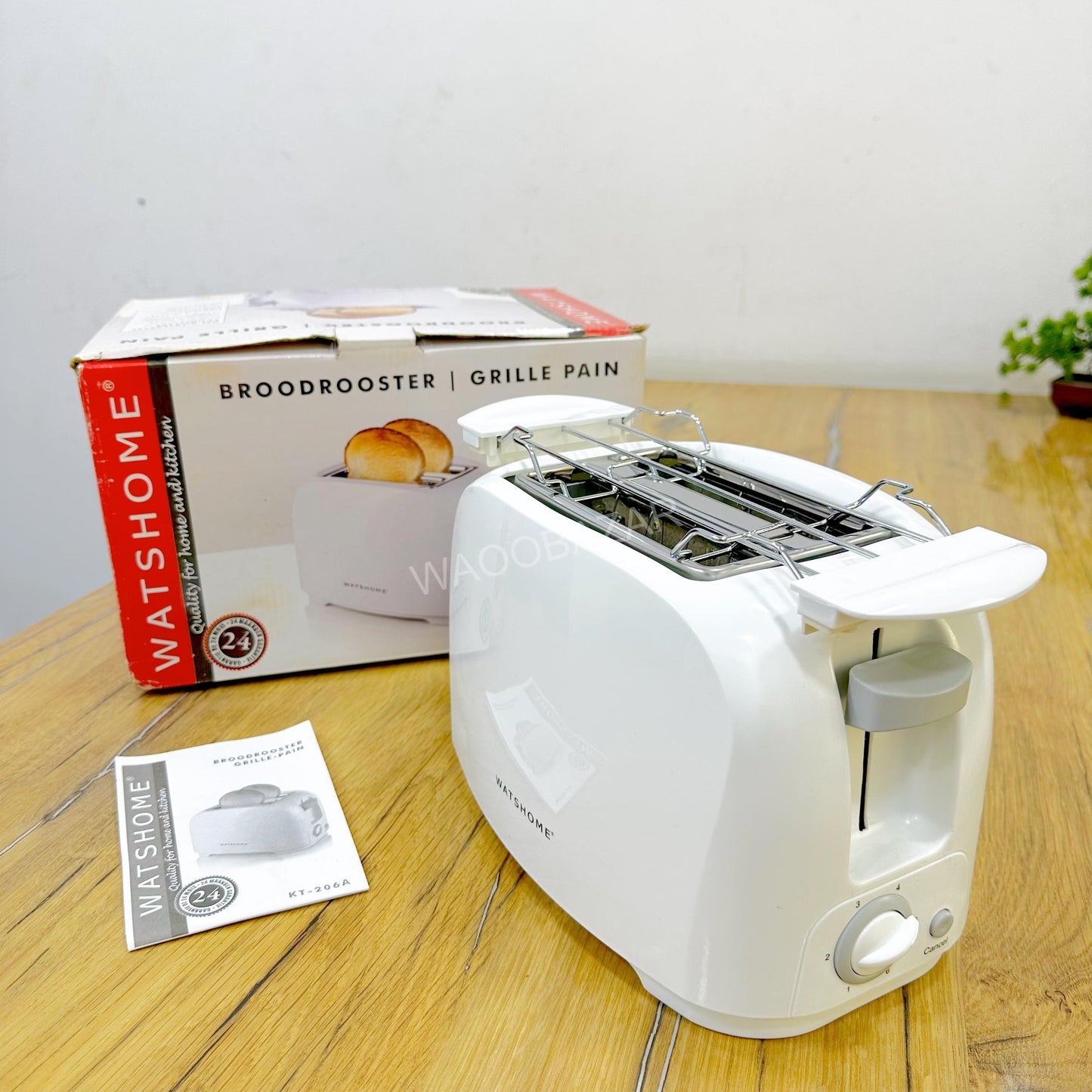 WATSHOME 2-Slice Toaster | Broodrooster & Grille-Pain