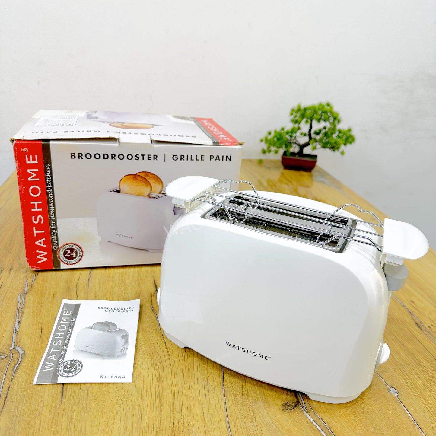 WATSHOME 2-Slice Toaster | Broodrooster & Grille-Pain