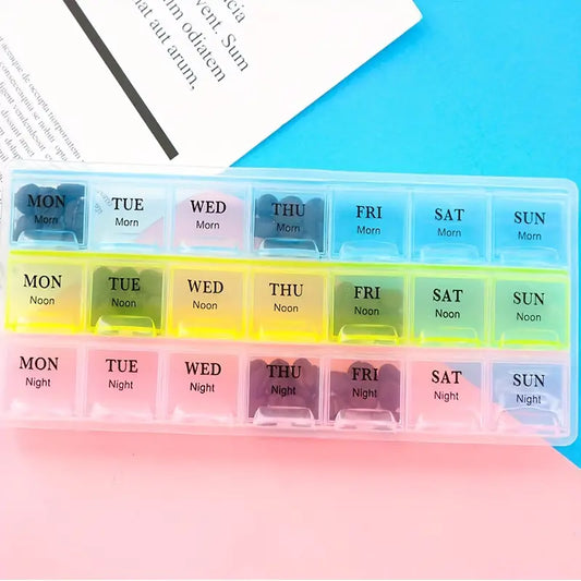 Weekly Pill Storage Box | 21-day Pill Plan