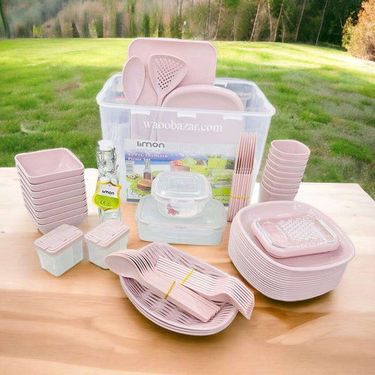 Limon Picnic Set | 8 Person Serving | 85 pieces