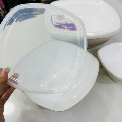 3 Sizes Bowl Set | Outdoor Picnic Solid Storage Box| Venus Brand