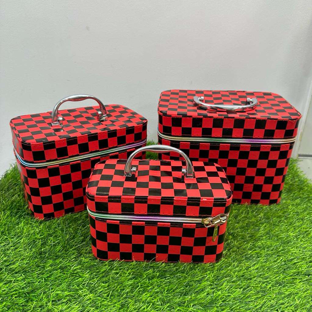 Set Of 3 Cosmetic and Jewellery Boxes with Mirrors |  Attractive Colors and Designs