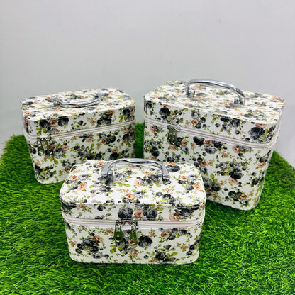 Set Of 3 Cosmetic and Jewellery Boxes with Mirrors |  Attractive Colors and Designs