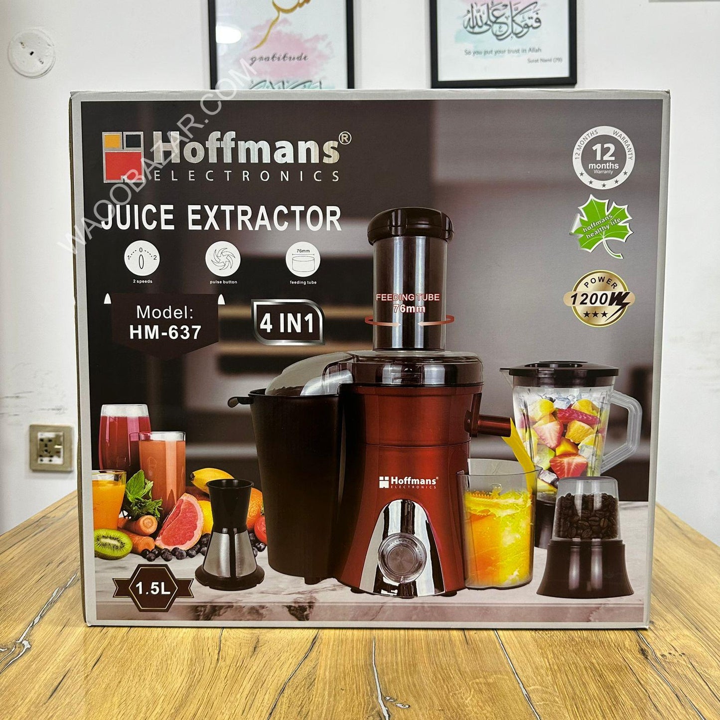 Hoffmans  4 in 1 Food Processor | Juicer, Blender, Grinder 1200W