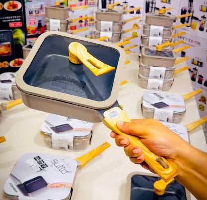 Doshisha Sutto Square Frying Pan & Sauce Pan | Non-Stick