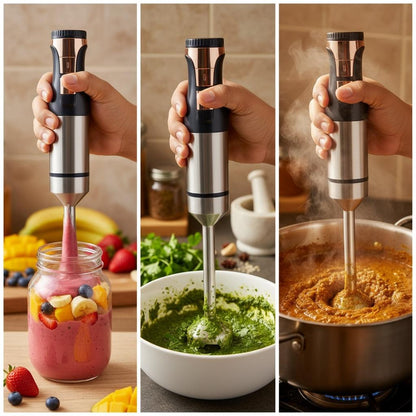Mr. Knife Hand Blender 700W | Stick Blender with 4 Sharp Blades