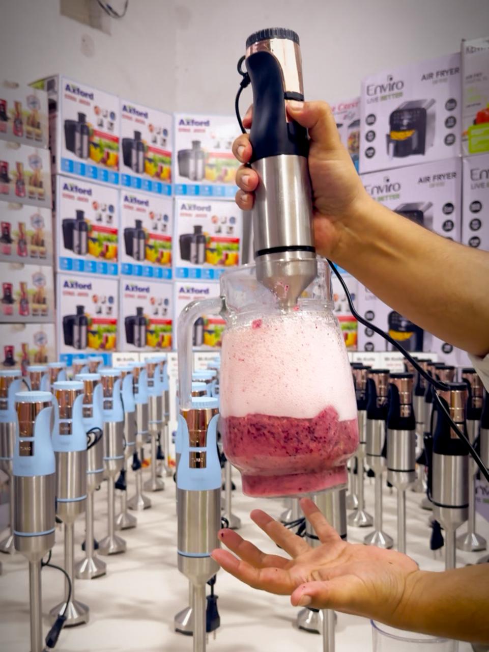 Mr. Knife Hand Blender 700W | Stick Blender with 4 Sharp Blades