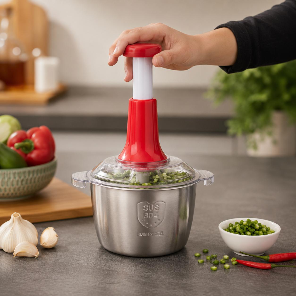Manual Vegetable Chopper | Hand Chopper | Pusher Chopper