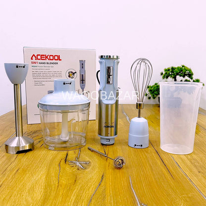 Hand Blender Set | 5-in-1 | Chopper, Blender, Whisker, Coffee & Egg Beater