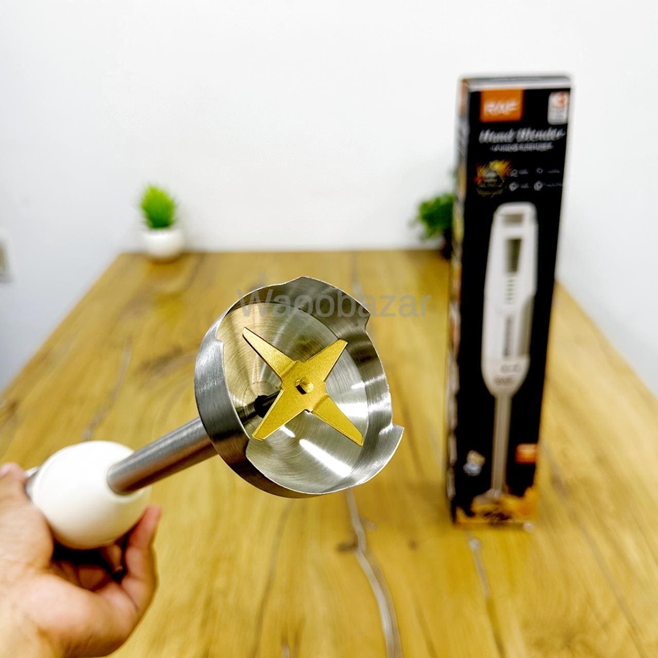 RAF Hand Blender | 900 watts | 4 Blades  | Blend Haleem , Saag & much more